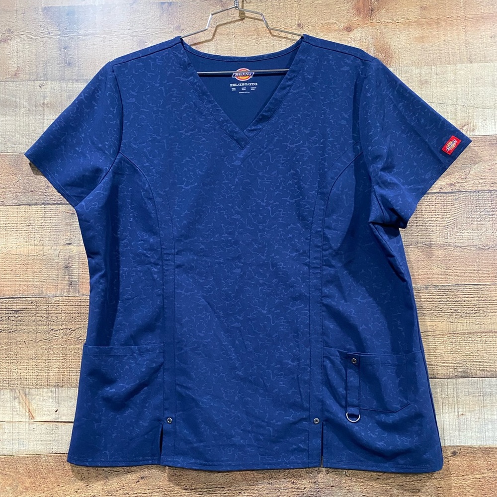 Dickies Navy Blue Scrub Top Size 2XL